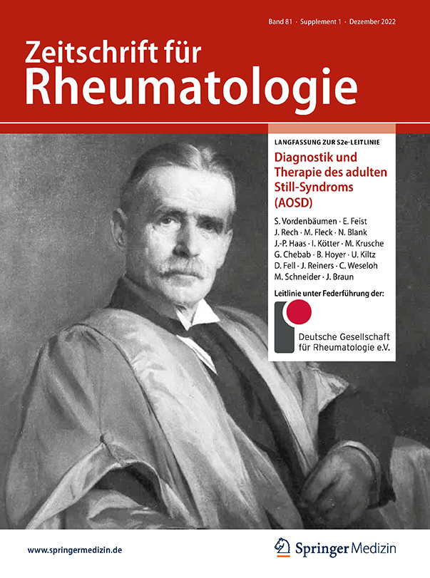 Cover der Zeitschrift für Rheumatologie Band 81